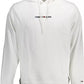 Chic White Hooded Sweatshirt with Logo Embroidery