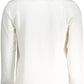 Elegant White Long-Sleeved Cotton Sweater