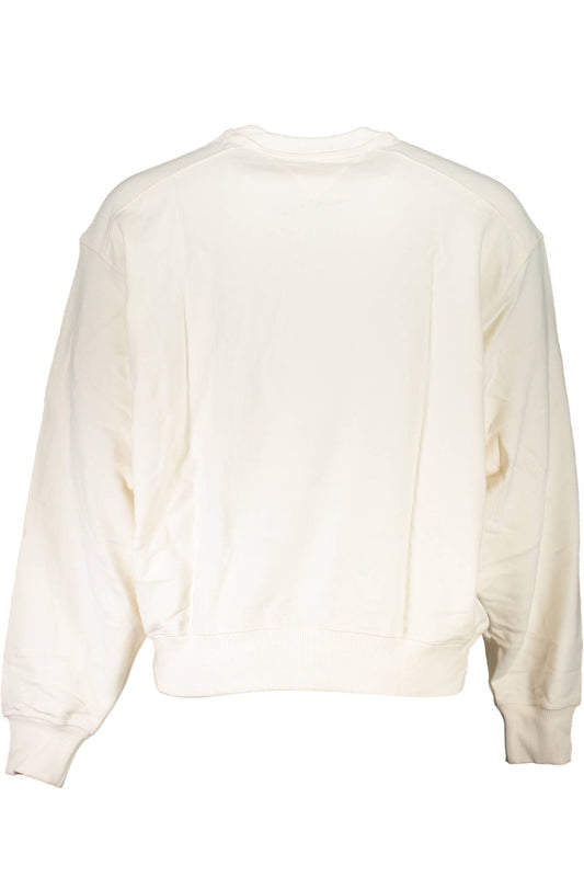 Elegant White Embroidered Sweatshirt