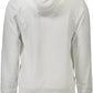 Chic White Hooded Sweatshirt with Logo Embroidery