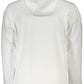 Sleek White Hooded Sweatshirt with Logo Print