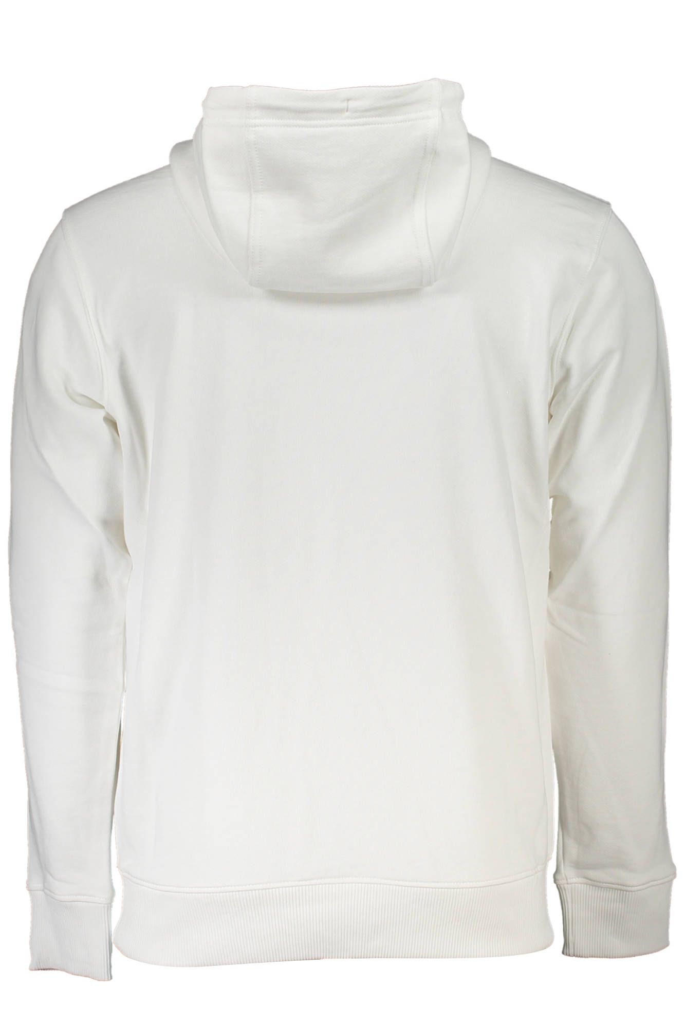 Sleek White Hooded Sweatshirt with Logo Print