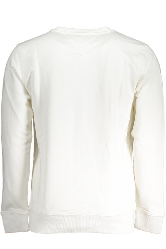 Elegant White Cotton Sweatshirt for Men