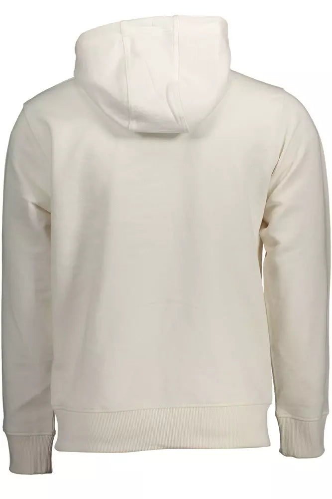 Eco-Conscious White Hooded Sweatshirt