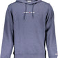 Chic Blue Hooded Sweatshirt with Embroidered Logo