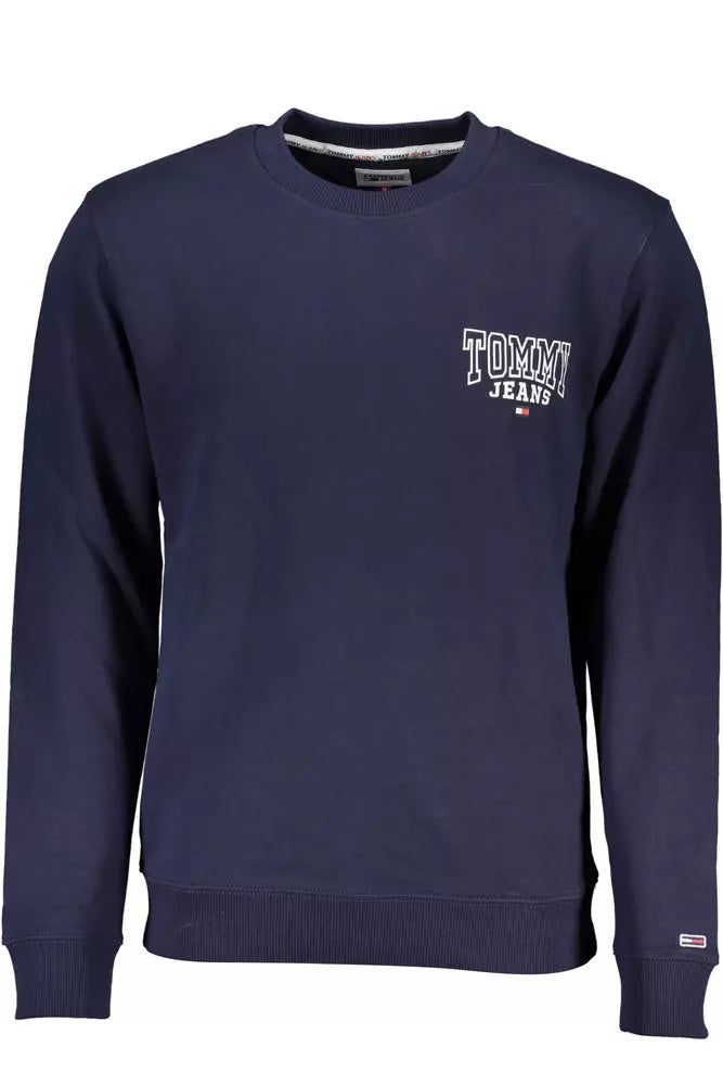 Classic Crew-Neck Blue Cotton Sweatshirt