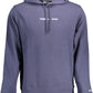 Chic Blue Hooded Cotton Sweatshirt