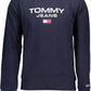 Chic Blue Embroidered Logo Sweatshirt