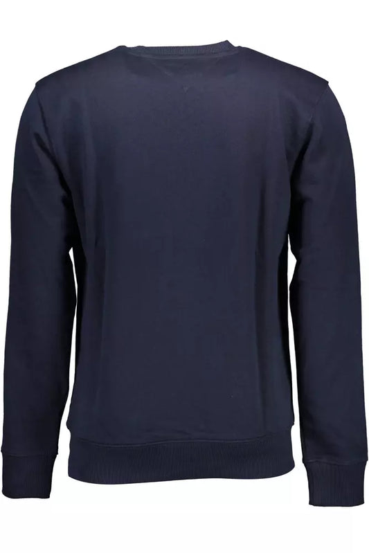 Chic Blue Embroidered Logo Sweatshirt