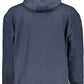 Classic Blue Hooded Sweatshirt with Logo Detail