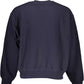 Eco-Conscious Blue Crew-Neck Sweatshirt