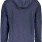 Chic Blue Hooded Sweatshirt with Central Pocket