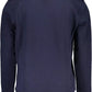 Classic Crew-Neck Blue Cotton Sweatshirt