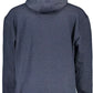 Contrast Detail Hooded Blue Sweater
