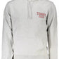 Elegant Gray Cotton Hooded Sweatshirt