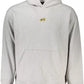Chic Gray Hooded Sweatshirt with Signature Embroidery