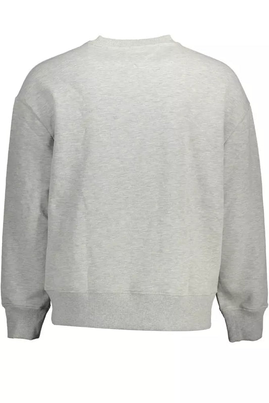 Eco-Conscious Gray Embroidered Sweatshirt