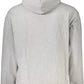 Chic Gray Hooded Sweatshirt with Signature Embroidery