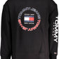 Sleek Black Embroidered Sweatshirt