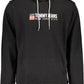 Sleek Black Cotton Hooded Sweatshirt