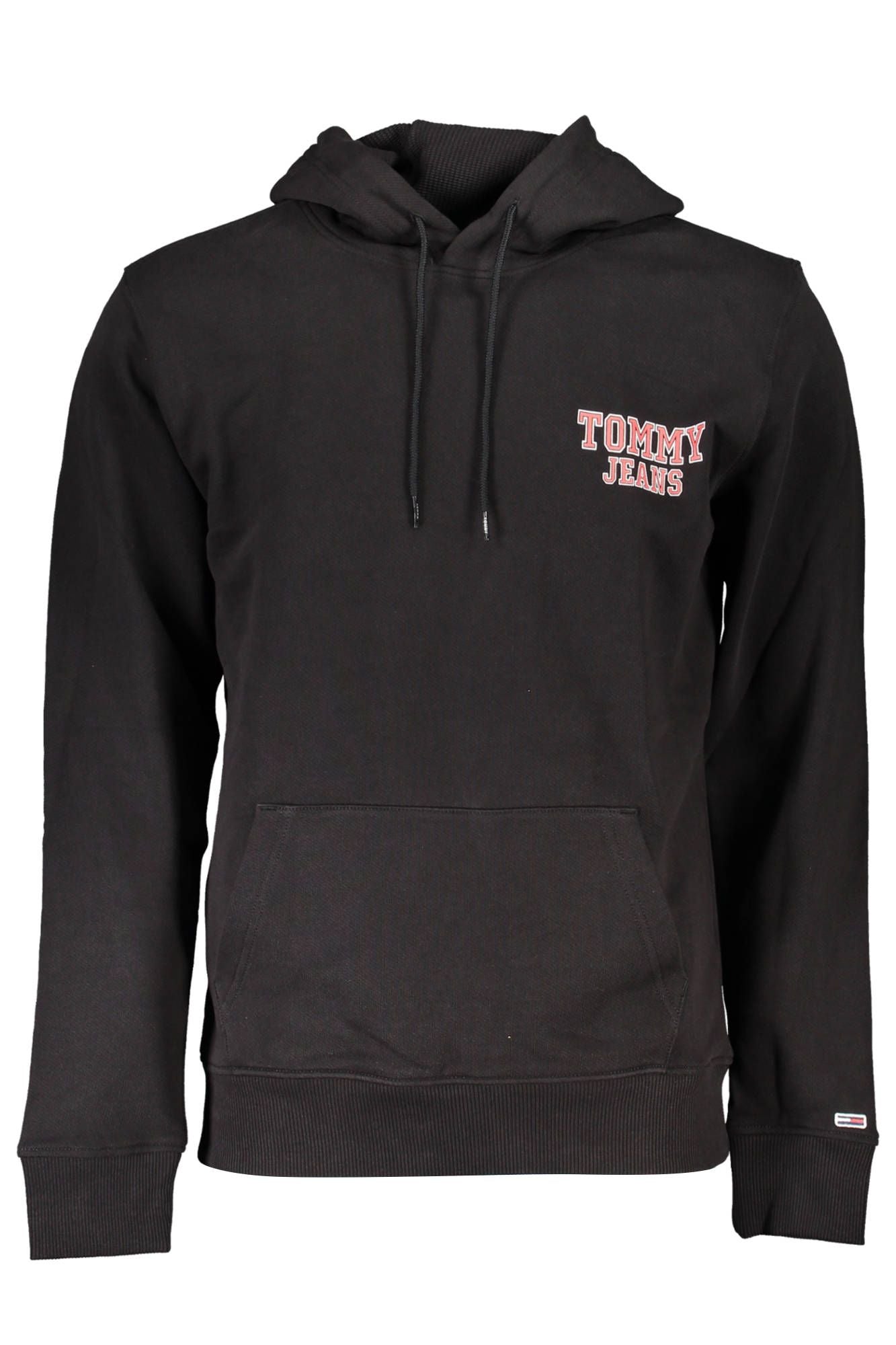 Sleek Cotton Hooded Sweatshirt with Logo Print