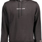 Sleek Black Hooded Sweatshirt with Embroidery
