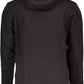 Sleek Hooded Cotton Sweatshirt in Black