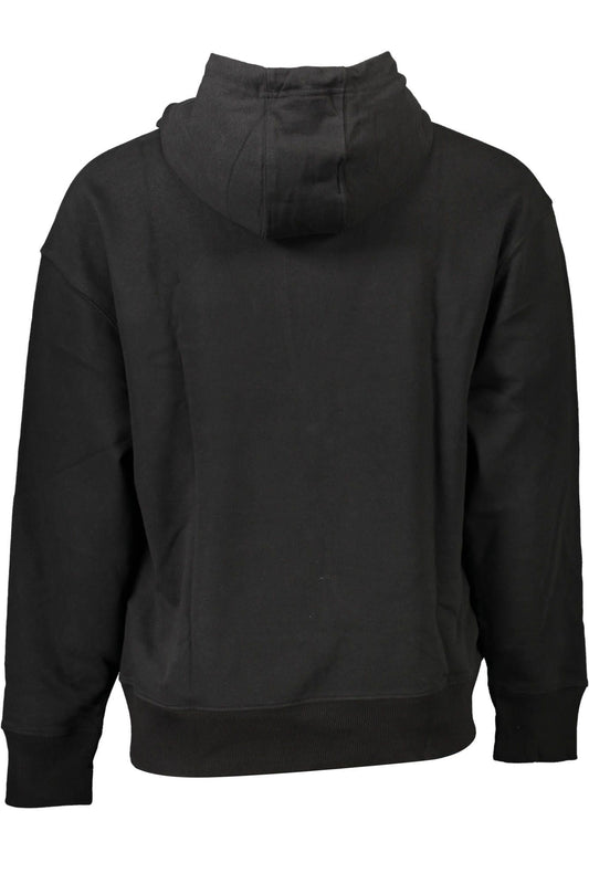 Eco-Conscious Embroidered Black Hoodie