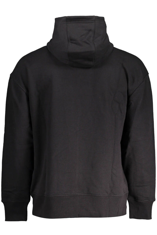 Elegant Hooded Black Sweatshirt