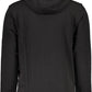 Sleek Black Cotton Hooded Sweatshirt