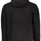 Elegant Black Hooded Sweatshirt with Embroidered Logo