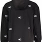 Sleek Black Hooded Sweatshirt with Embroidery
