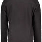 Sleek Crew-Neck Cotton Sweatshirt in Black