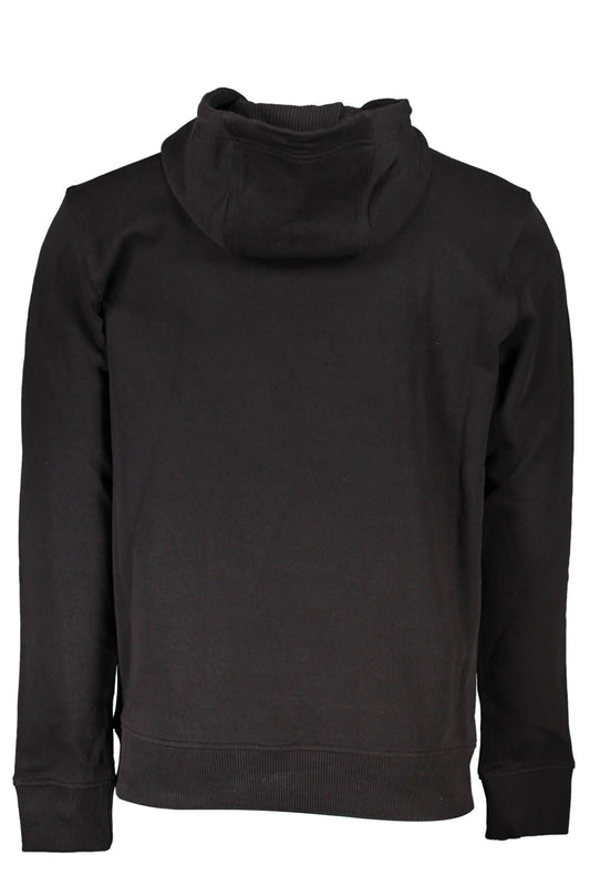 Sleek Cotton Hooded Sweatshirt with Logo Print