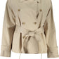 Chic Beige Double-Breasted Organic Jacket