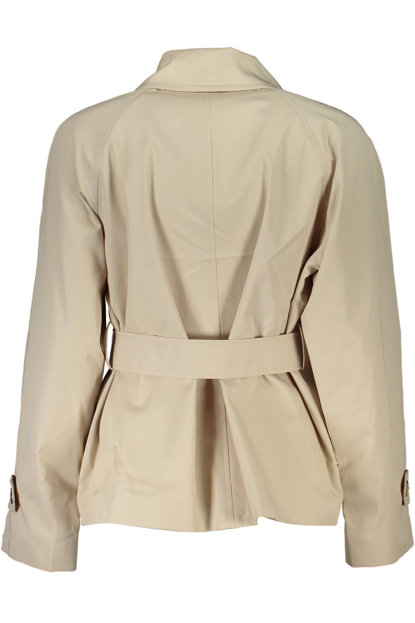 Chic Beige Double-Breasted Organic Jacket