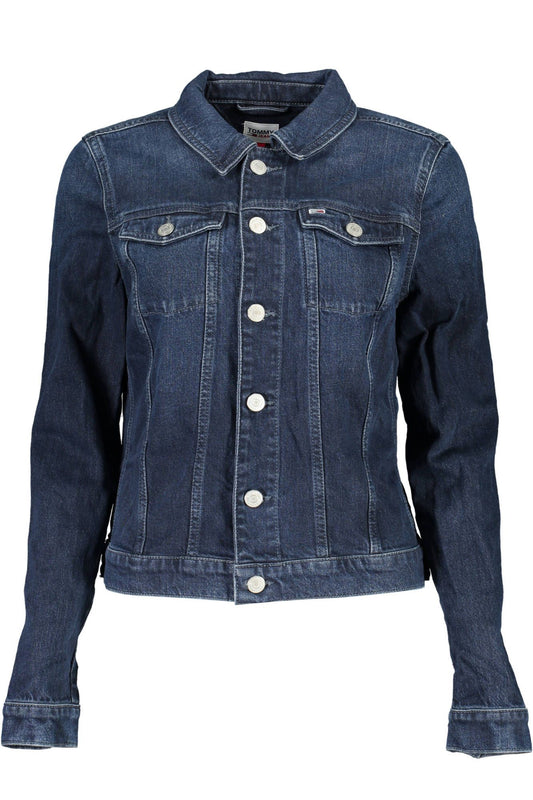 Chic Embroidered Denim Jacket with Logo Detail