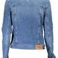 Chic Denim Long Sleeve Jacket with Embroidery