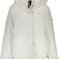 Chic White Hooded Jacket with Logo Detail