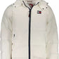 Elegant White Long-Sleeved Jacket with Detachable Hood
