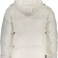 Elegant White Long-Sleeved Jacket with Detachable Hood