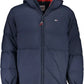 Eco-Conscious Blue Jacket with Hood