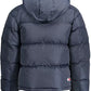 Sleek Blue Jacket with Removable Hood