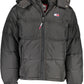 Sleek Contrasting Detail Men's Jacket with Hood