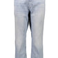 High-Waist Washed Jeans with Logo Accent