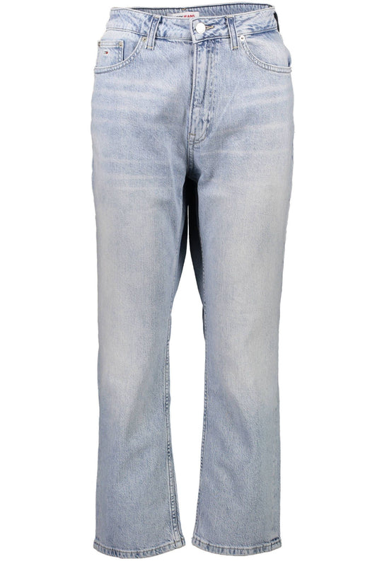 High-Waist Washed Jeans with Logo Accent