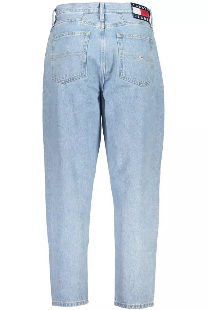 Chic Light Blue Cotton Mom Jeans