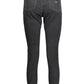 Super Skinny Worn Effect Jeans in Black