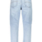 Casual Light Blue Tapered Jeans for Men