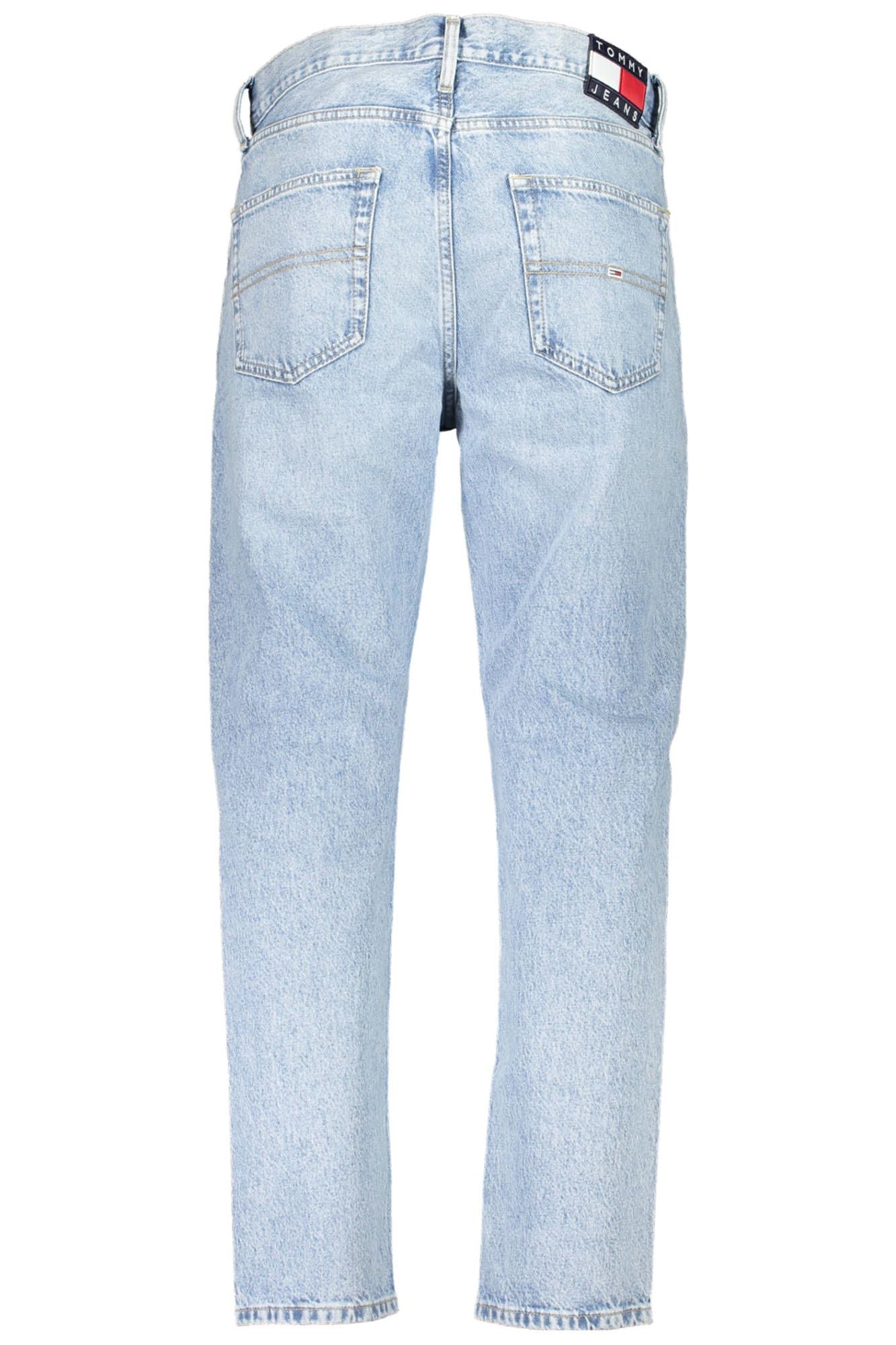 Casual Light Blue Tapered Jeans for Men